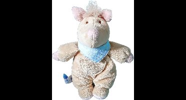 Tiamo Knuffel muis - Zachte knuffelrammelaar met sjaal - Blauw