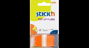 Stick'n Index Tabs - 45x25mm - Neon Oranje - Transparant - Rechthoekig - 50 Sticky Notes 1234