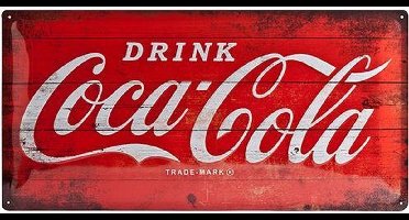 Reclamebord Coca-Cola Logo 25x50cm