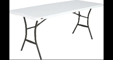 Lifetime inklapbare tafel Amy - stevige uitklapbare tafel - 182x70x74cm - wit