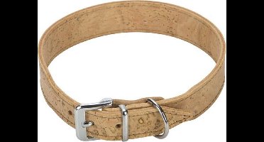 Beeztees leren halsband Cork. Naturel. 50 cm x 30 mm.