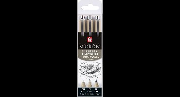 Sakura Pigma Micron Etui 3 Fineliners Zwart 005-01-PN Architectuur