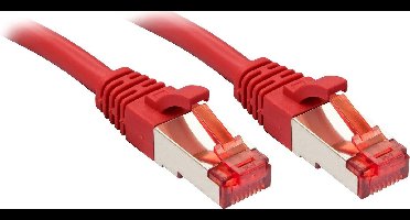 LINDY 47730 RJ45 Netwerkkabel, patchkabel CAT 6 S/FTP 30.00 cm Rood 1 stuk(s)