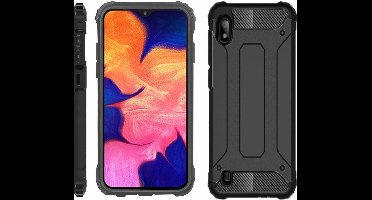 Ntech Hoesje Geschikt Voor Samsung Galaxy A10 Armor hoesje - Zwart