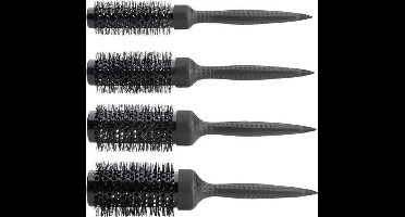 MELAGOM SET VAN 4 THERMISCHE BORSTELS NYLON ZWART SIBEL