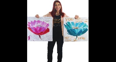 Handgeschilderde Olieverf schilderij Klaproos