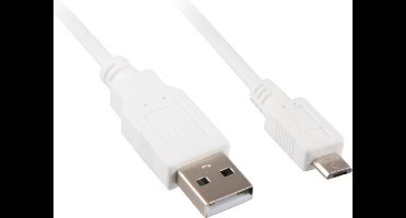 Sharkoon - USB 2.0 A Male naar USB 2.0 Micro Male - 1 m