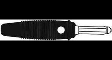 HQ MATING CONNECTOR 4mm WITH TRANSVERSE HOLE AND SCREW / BLACK (BULA 20K) (HM1400A)