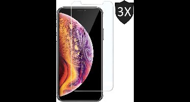 3x Screenprotector geschikt voor Apple iPhone Xs / X | Case Friendly | Tempered Glass - van iCall