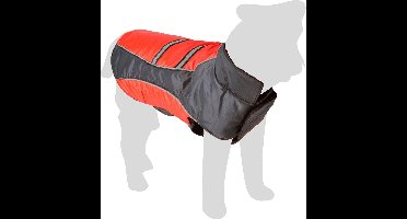 Flamingo Honden Regenjas Quin - Grijs/Rood - 60 - 70 cm x 50 cm