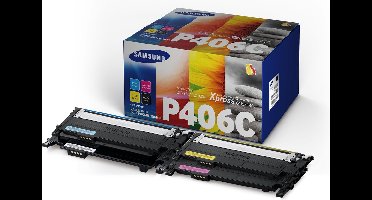 SAMSUNG CLT-P406C/ELS toner zwart en kleur standard capacity 1-pack Rainbow toner kit (C/M/Y/K)