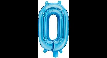 PROCOS - Aluminium blauwe cijfer ballon - Decoratie > Ballonnen