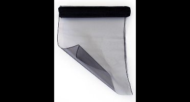 Organza zwart 32 cm x 9 meter - Halloween horror decoratie doek griezel