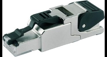 Telegärtner 100023041 RJ45-stekker CAT 6A afgeschermd 100023041 Stekker, recht Aantal polen (sensoren) 8P8C Metaal 1 st