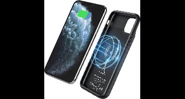 Akashi, Coque pour Geschikt voor Apple iPhone 11 Pro Protection Rigide 2 en 1 Batterie 3500mAh, Zwart