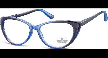 Montana Eyewear MR64C Leesbril vlindermontuur +3:00 - Donkerblauw