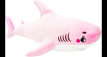 WP Merchandise - Pluche Knuffel - Roze Haai 80 cm