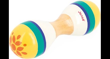 Janod Gioia - Dubbele Maracas - Speel Op Het Ritme Door Deze Dubbele Maracas Te Schudden - Muzikaal Speelgoed Dat Alle Zintuigen Stimuleert - Geschikt Vanaf 1 Jaar