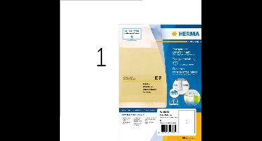 HERMA Wetterfeste Folien-Etiketten, 210 x 297 mm transparent, aus Polyesterfolie, matt, selbstklebend - 1 Stück (10783)