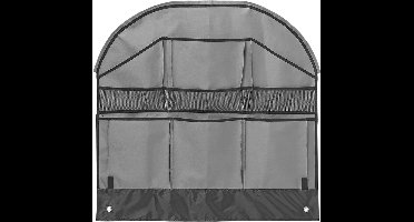 ProPlus 9-Vaks Wiel Organizer - 84x86 cm met Keder – Wielflap met Opbergvakken - Tentorganizer - Campingorganizer - Wiel Schort – Voor caravan - Georganiseerd reizen - Efficiënte opbergruimte - Grijs