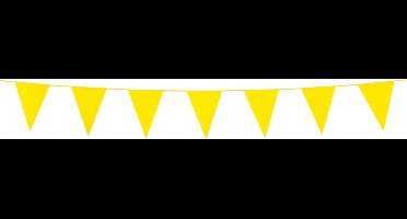 3x Mini Vlaggenlijn Geel 3 meter - Verjaardag Feest Party Festival Poolparty Decoratie