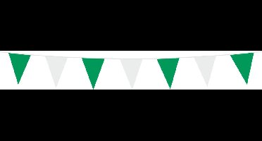 3x Mini Vlaggenlijn Groen / Wit 3 meter - Verjaardag Feest Party Festival Poolparty Decoratie
