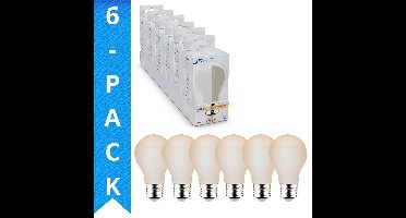 LED's Light LED Lamp mat E27 - Mat wit glas - 470 lm - Warm wit - 6PACK