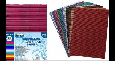 10 vel Metallic golfkarton A4