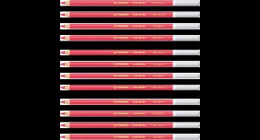Kleurpotloden STABILO CarbOthello kalkpastel donkerkarmijnrood | 12 stuks