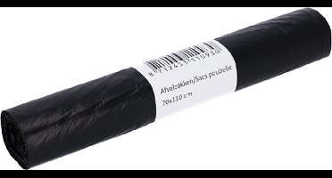 Afvalzak cleaninq 70x110cm t25 120l zwart | 15 stuks