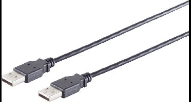 USB-A kabel | USB2.0 | 2,5W | zwart | 1 meter