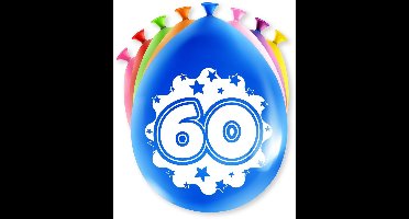 Ballonnen Happy Party 60 jaar (8 stuks)