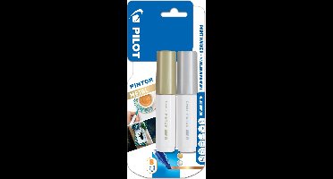 Pilot Pintor Metallic Goud en Zilver Brede Marker - 2 stuks