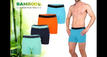 Bamboo Elements - Boxershort Heren - Bamboe - 4 Stuks - Bright - Ondergoed Heren - Heren Ondergoed - Boxer - Bamboe Boxershorts Voor Mannen