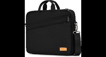 Laptoptas, laptoptas, aktetas, geschikt voor laptops tot 17,3 inch, uitbreidbare waterdichte schoudertas, draagtas, notebooktas, pc-computertas