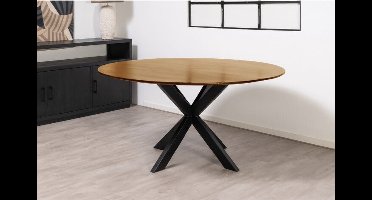 Eettafel Florence Rond mangohout 130x130 cm - Naturel | Glad