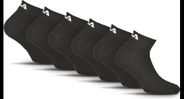 FILA Logo op de hiel Enkelsokken - Maat 43/46 - 6 Pack - Zwart