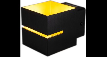 Vierkante LED wandlamp - Zwart / Goud - G9 fitting - Zürich