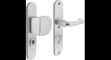 INTERSTEEL SKG3 Veiligheid-schilden Rhoon greep/kruk geveerd profielcilindergat 72mm met UTB Alu. F1