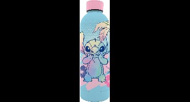 Disney Stitch Drinkbeker Roest Vrij Staal - 500 ml. - Waterfles - Blauw & Roze