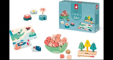 Janod - Box 24 maanden concentratie - Speelset - 4 stuks speelgoed