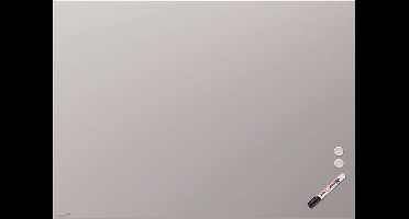 Legamaster mat glasbord 90x120cm Warm Grey (met rechte hoek)