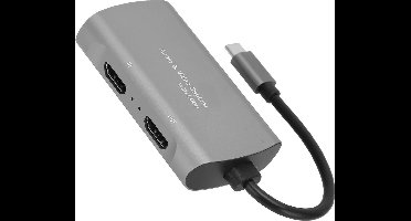 DrPhone STR1 - USB-C Hub - HD-video- en audio-opname - HD 4K/1080P 30HZ - HDMI Vrouwelijk IN - HDM Vrouwelijk OUT + Video Capture Card Met LOOP