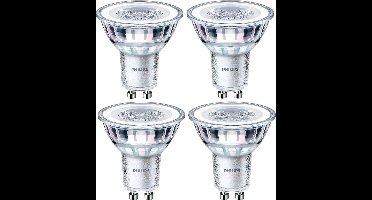 4 stuks | Philips LED GU10 3.5W/840 Koel Wit 36º 275lm Niet-Dimbaar Ø5cm | GU10 | 3.5 watt | 15.000 Branduren