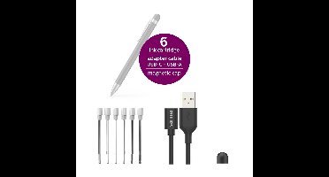 Philips ACC16009 Onderdelenpakket - 6x Inktcartridges - Magnetische beschermdop - USB-C - USB A adapter kabel - t.b.v. DVT1600 Audiorecorder pen