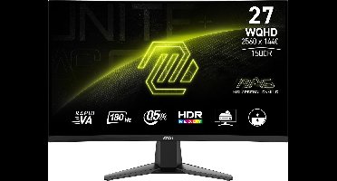 MSI MAG 27CQ6F - QHD Curved Gaming Monitor - 180Hz - 27 Inch