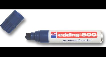 Edding 800 - Permanent marker - Blauw - 5 Stuks - Watervaste stift - Puntdikte van 4 tot 12mm - (099.0971)