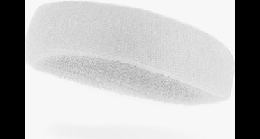 Witbaard Zweetband 5 Cm Katoen Wit One-size