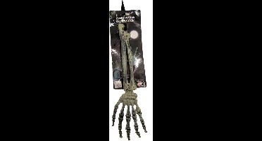 Skelet hand op spies - Halloween horror thema feest creepy