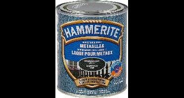 Hammerite Metaallak Hamerslag - Zwart - Zwart - 750 ml - 10 m²/l - Afwerkingslaag